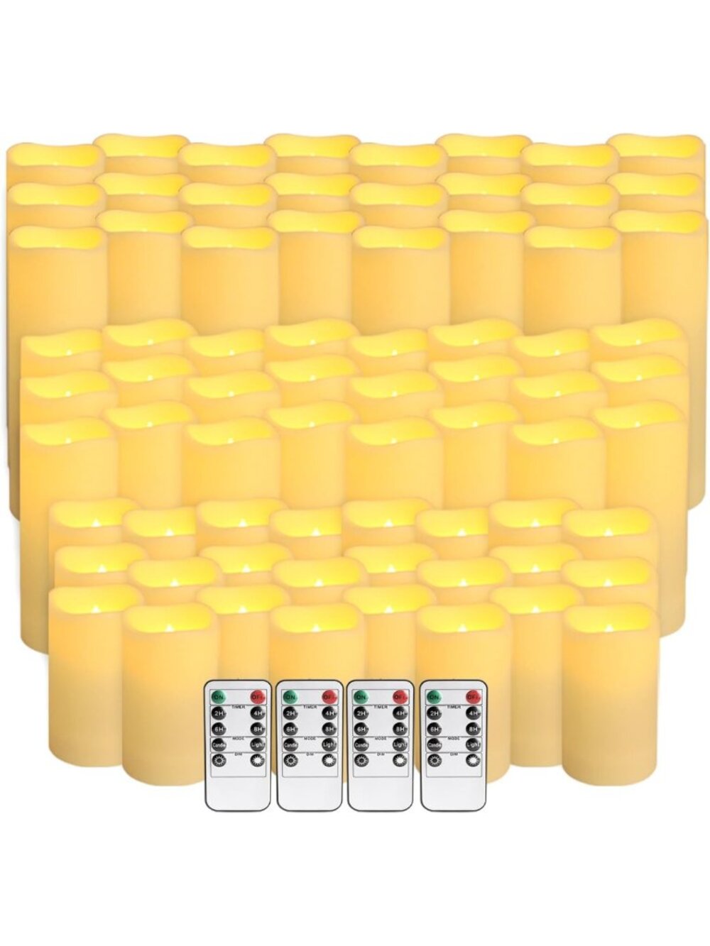 72-Pack Remote Control LED Flameless Candles - Ideal for Home Decor & Events